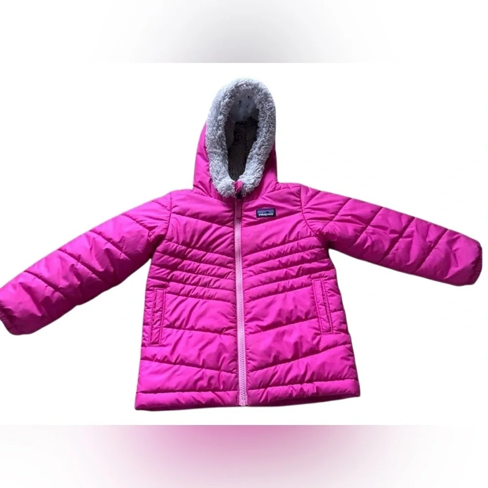 Patagonia Baby Newborn Fleece Hooded Wintry Snow Puffer Coat Zip Up Jacket
